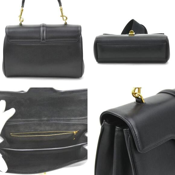 CELINE Black Leather Shoulder Bag - Picture 3 of 5